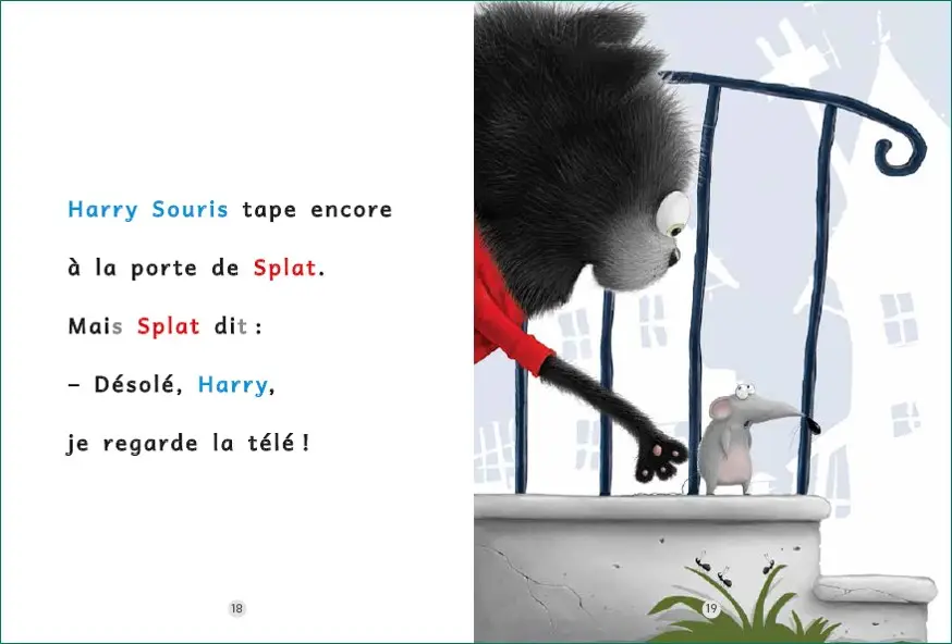Je lis avec Splat - Splat et Harry - Lecture CP - niveau 1 - dès 6 ans - Roman - 9782092492017 - page intérieure