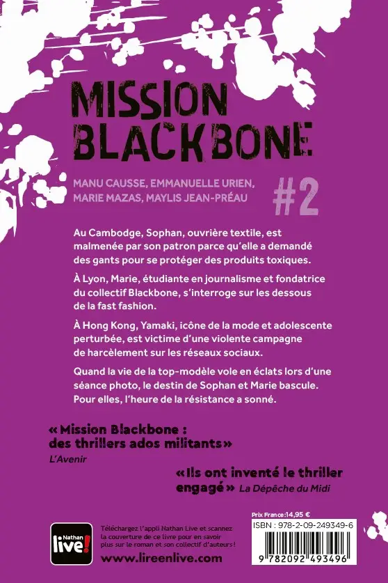 Mission Blackbone - Fashion Victim - Tome 2 -  Thriller Ado - Roman - 9782092493496 - page-interieure