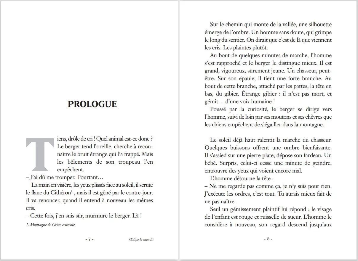 Oedipe le Maudit  - Histoires Noires de la Mythologie - Dès 12 ans - Roman - 9782092495681 - page-intérieure