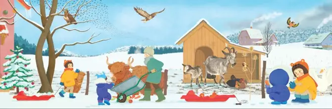 Les saisons - un magnifique coffret de 4 Livres accordéons - Livre d'éveil - 9782092497937 - page-intérieure