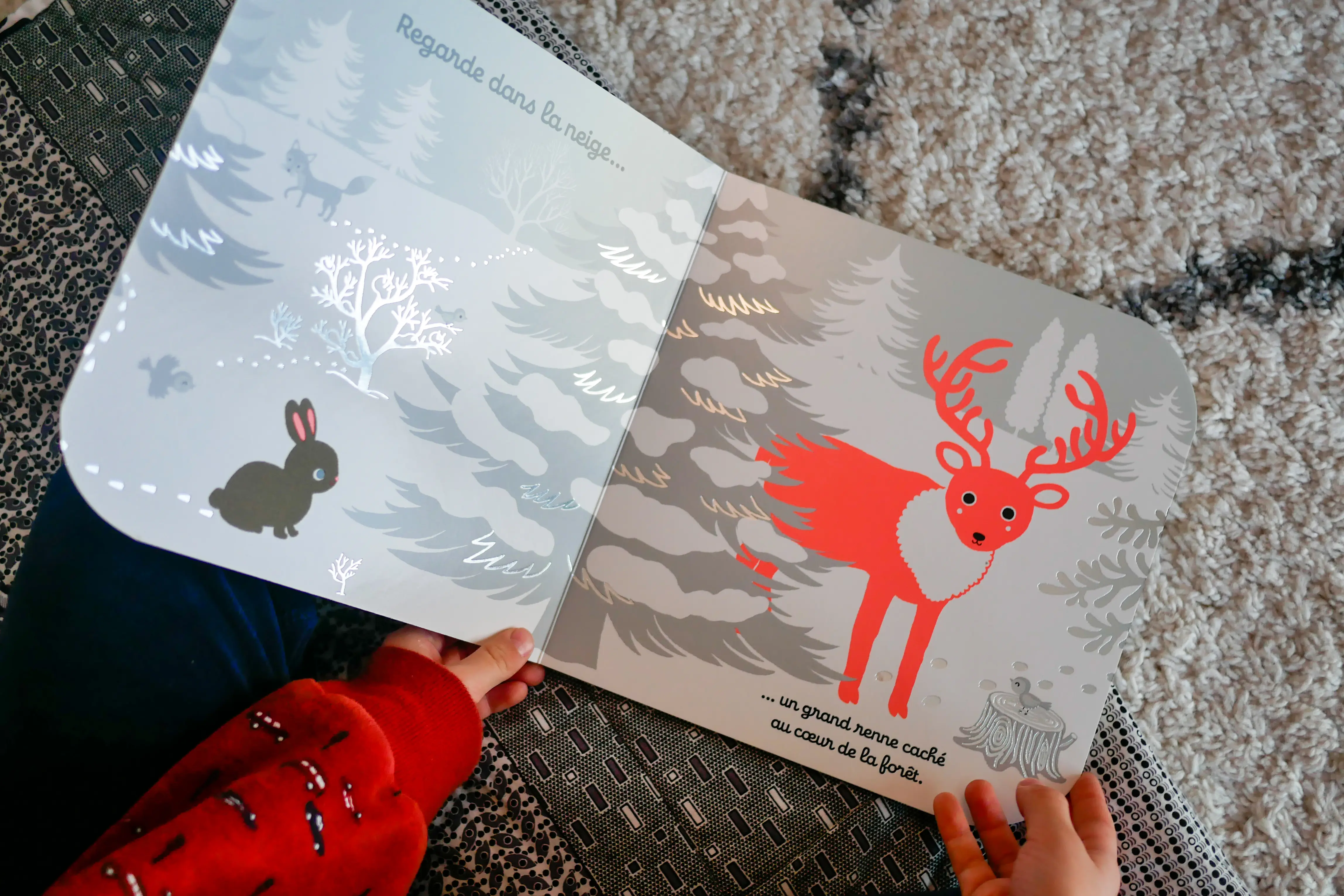 Regarde dans la neige - Livre d'éveil à toucher pour les bébés, dès 6 mois - Livre d'éveil - 9782092567005 - page-intérieure