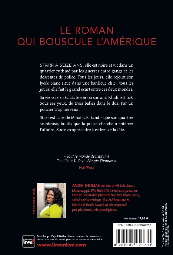 The Hate U Give (version française) - La haine qu'on donne - Réalisme contemporain - Roman - 9782092576731 - page-interieure