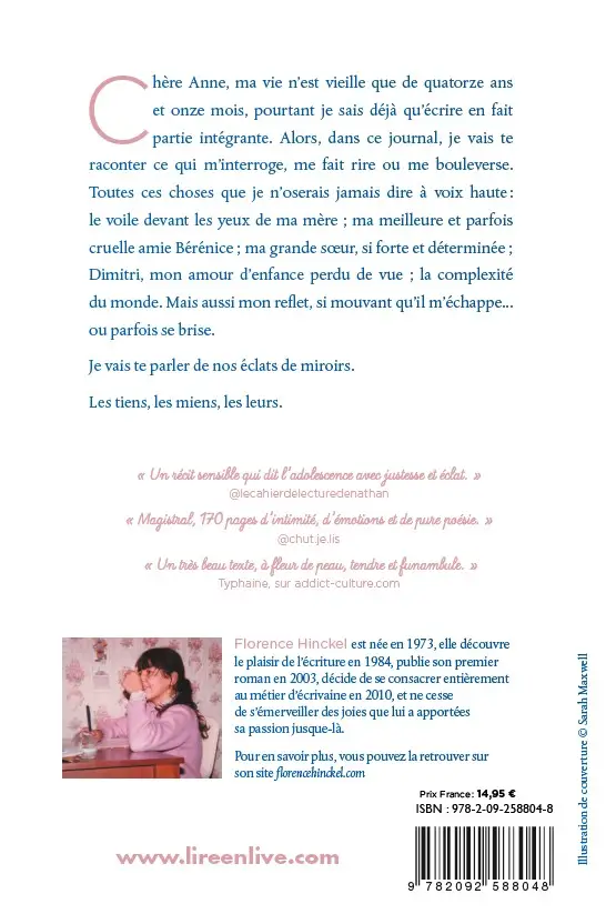 Nos éclats de miroir -  Fiction journal intime - Roman - 9782092588048 - page-interieure