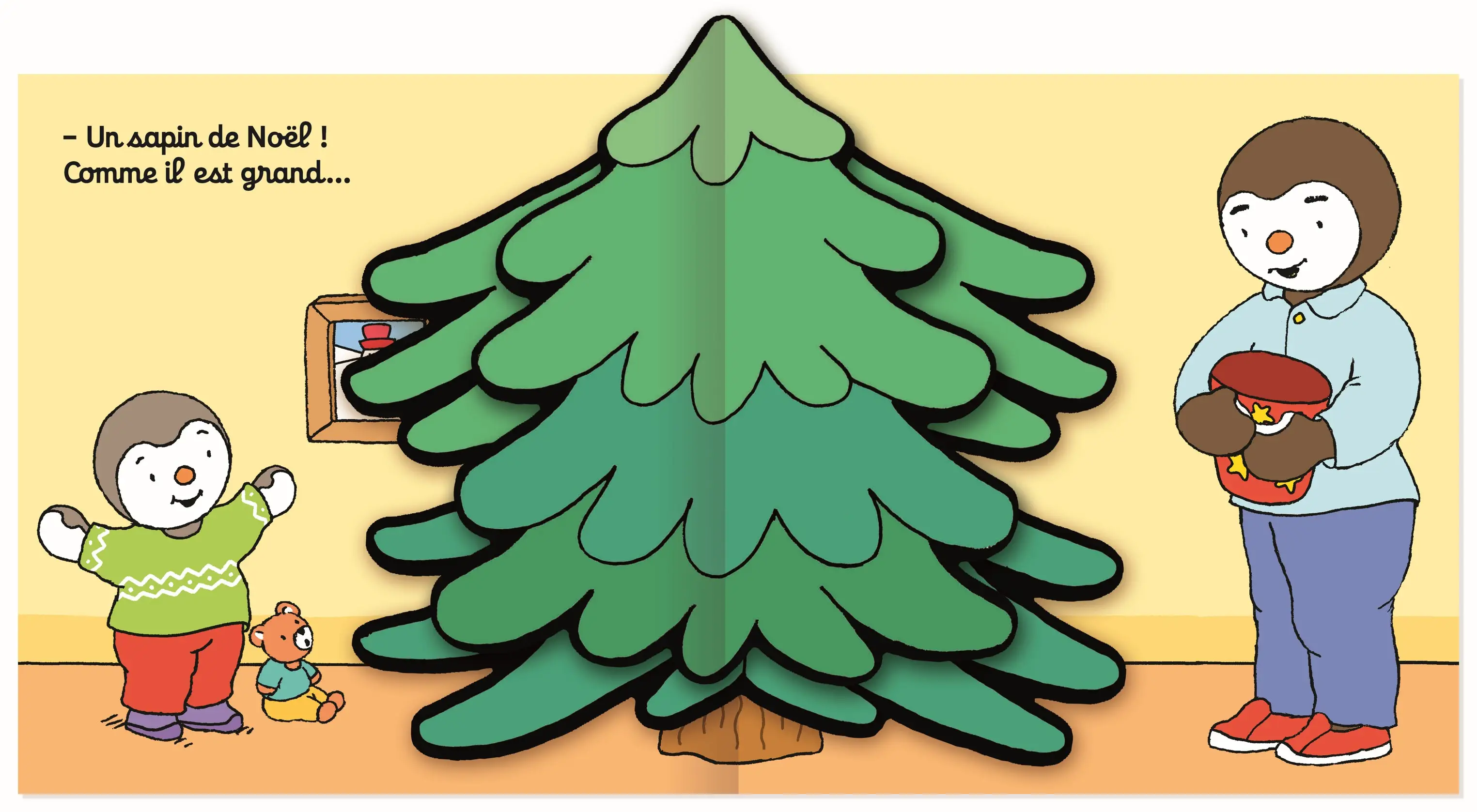 Le Noël de T'choupi - Livre Pop-up - Dès 2 ans - Livre d'éveil - 9782092591192 - page-interieure