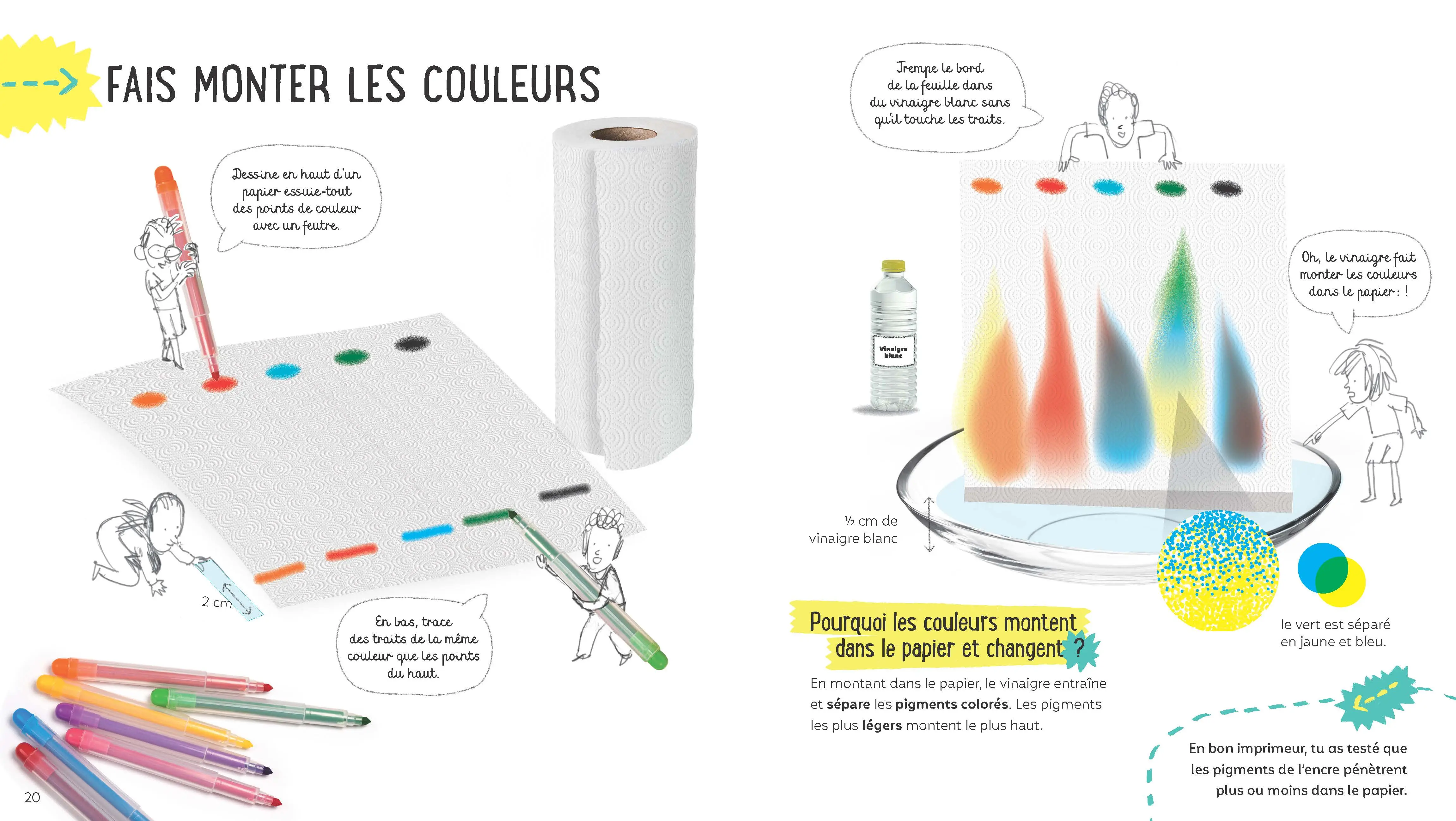 La Science est dans le papier - 10 expériences faciles à faire à la maison - Dès 4 ans - Livre documentaire - 9782092591710 - page intérieure