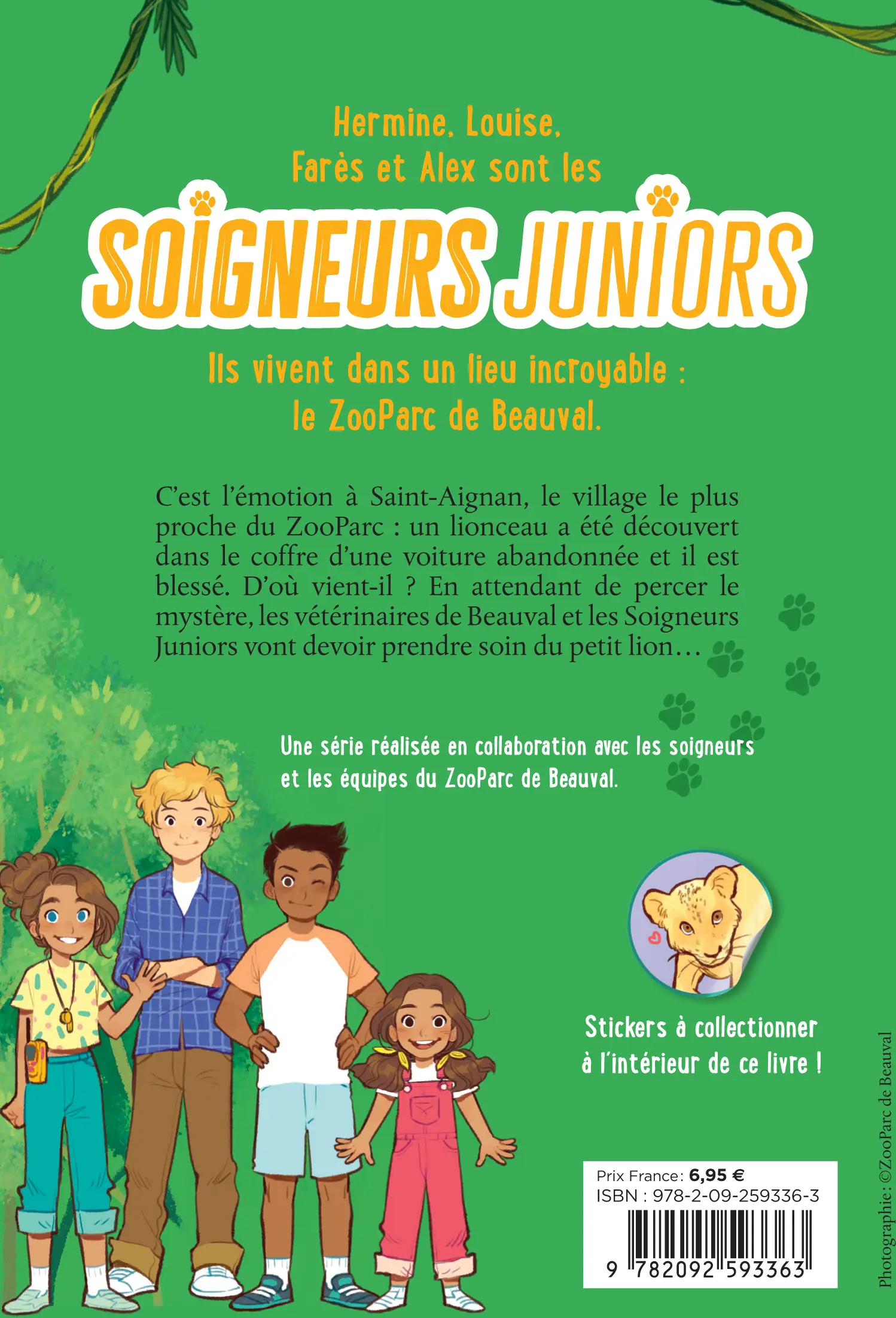 Soigneurs juniors - Petit lion en détresse - Beauval - Tome 4 - Dès 8 ans - Roman - 9782092593363 - page intérieure