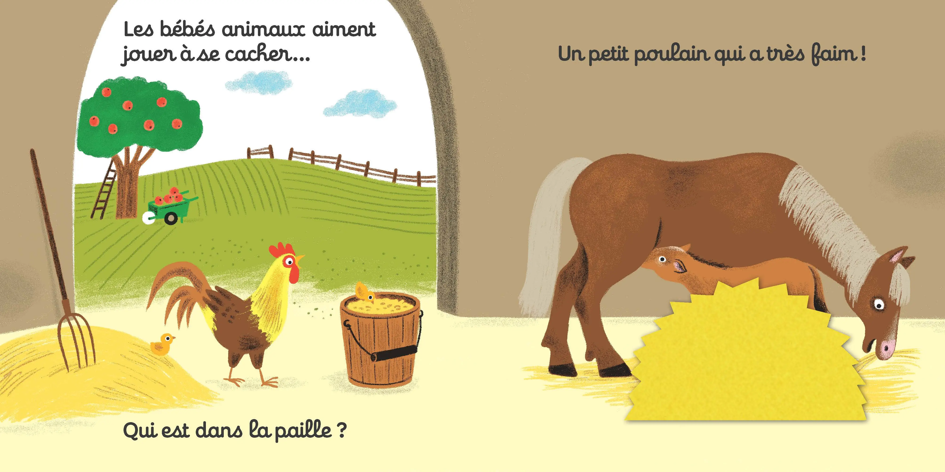 On se cache avec les bébés animaux - Livre coucou/caché - Dès 6 mois - Livre d'éveil - 9782092593752 - page intérieure 