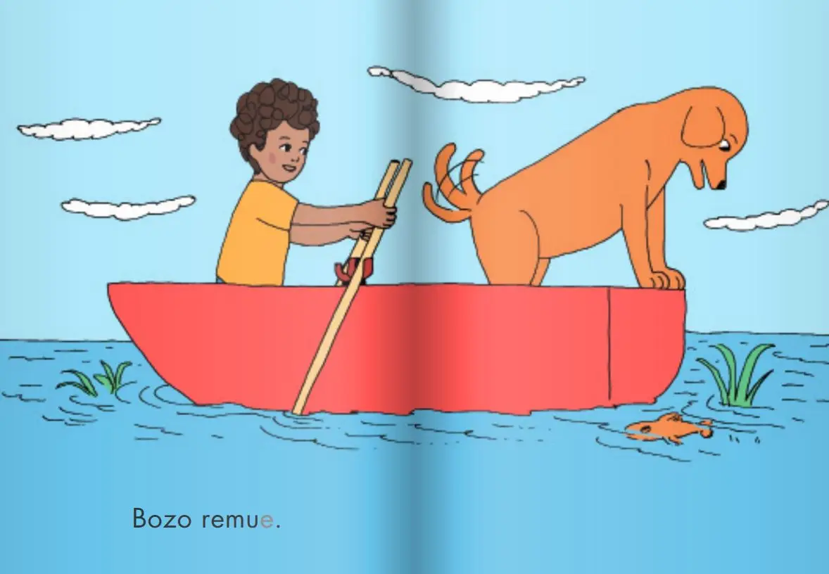 Mon coffret premières lectures Montessori : Oh la la, Bozo ! - Niveau 1 -  4/7 ans - Roman - 9782092789223 - page intérieure