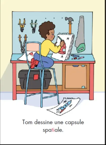 Mon coffret premières lectures Montessori - La capsule spatiale - Niveau 3 - 4/7 ans - Roman - 9782092789674 - page intérieure