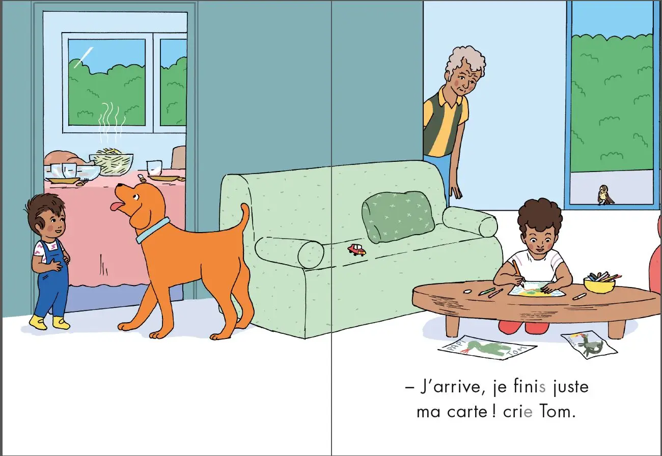 Mon coffret premières lectures Montessori - A table ! - Niveau 1 - 4/7 ans - Roman - 9782092791530 - page-interieure