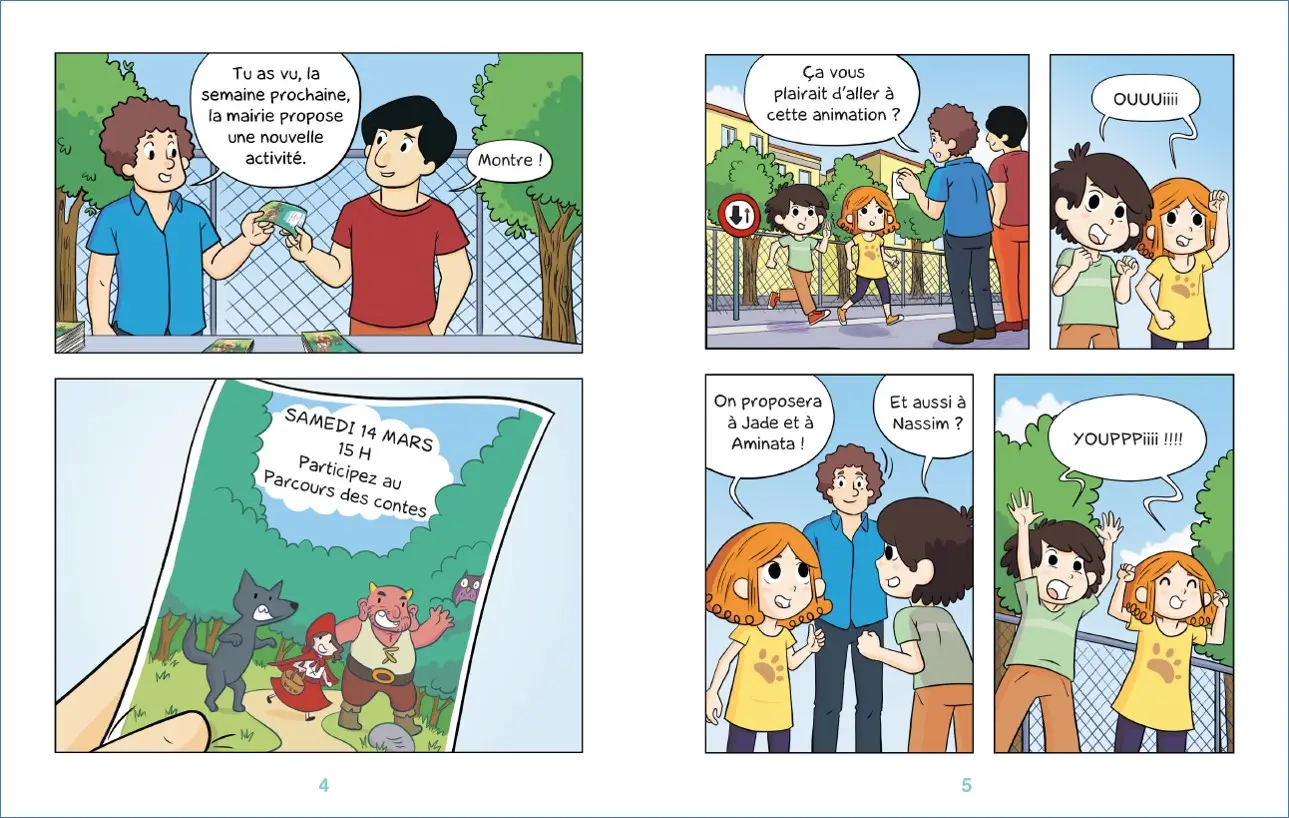 Regarde je lis ! Une BD à lire tout seul : Mila et Noé et le parcours aventure - BD - CE1 - BD - 9782095015206 - page-interieure