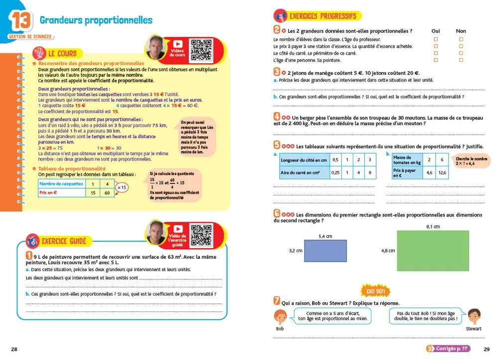 Mon coach Maths 6e avec Nicolas Herla - Livre de cours, méthode et exercices - 9782095022167 - page-intérieure