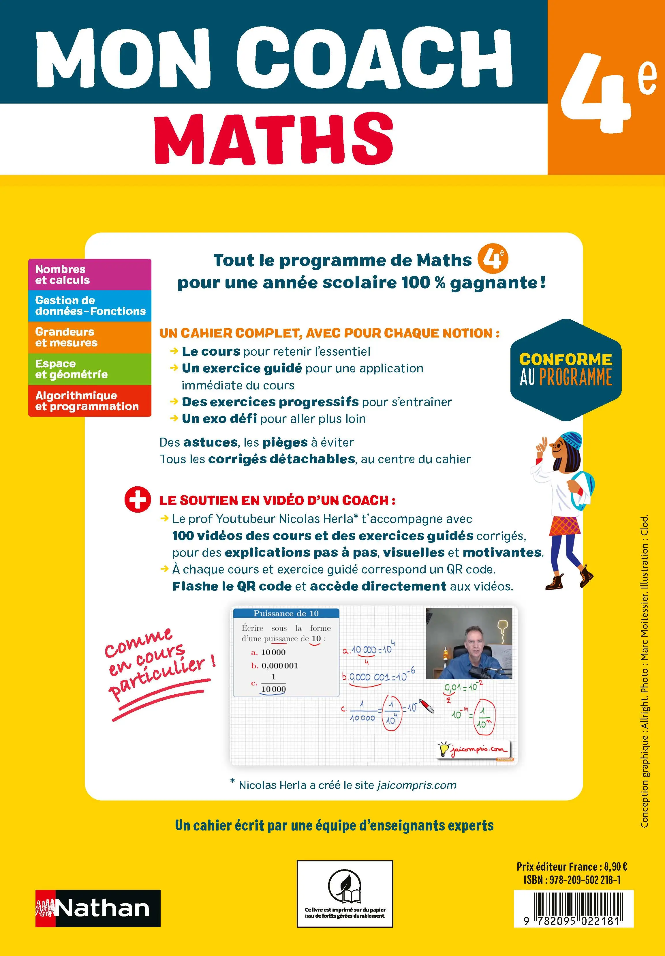 Mon coach Maths 4e avec Nicolas Herla - Livre de cours, méthode et exercices - 9782095022181 - page-interieure