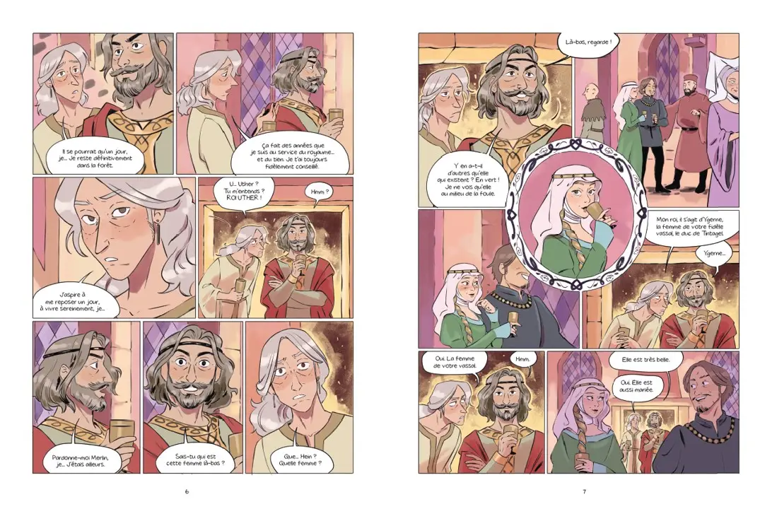 Merlin - Comment Merlin donna vie au roi Arthur - BD - BD - 9782095025649 - page-interieure