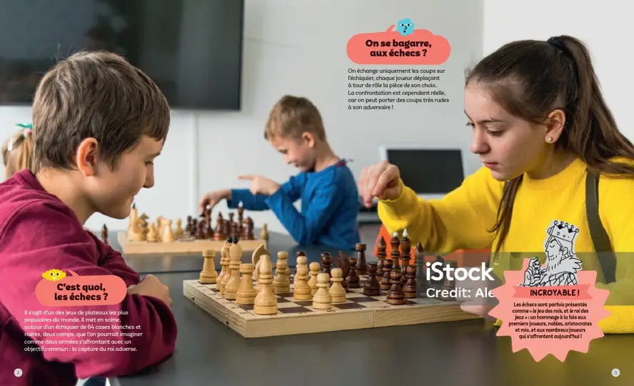Passion échecs  - Questions/Réponses - un documentaire pour découvrir le monde des échecs - dès 7 ans - Livre documentaire - 9782095028725 - page-intérieure