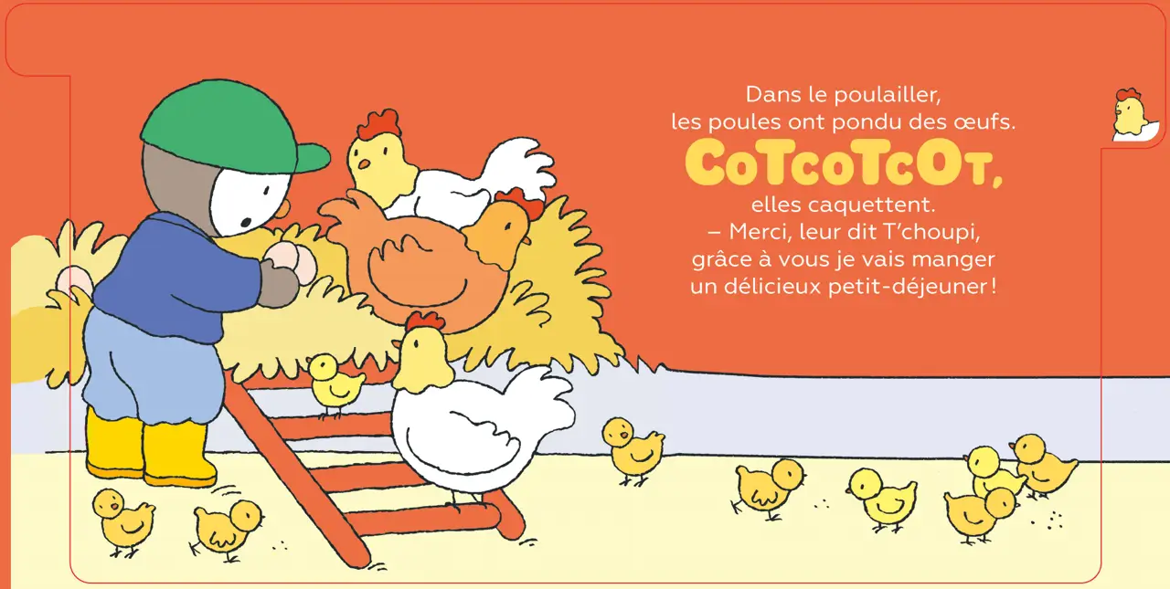 T'choupi et les animaux - Livre à onglets - Pour une rencontre amusante avec les animaux dès 1 an - Livre d'éveil - 9782095029425 - page-intérieure