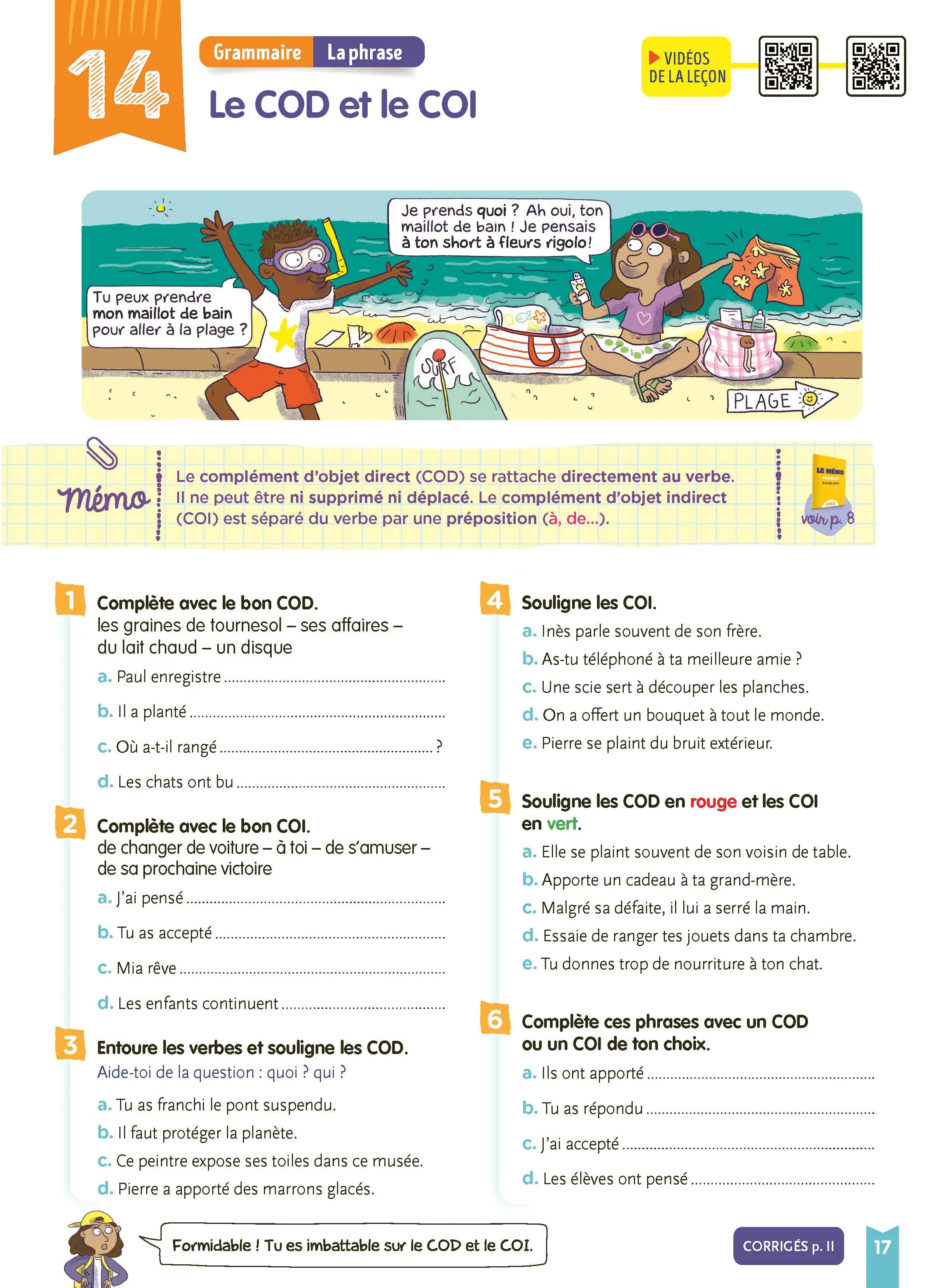 Je comprends tout - Français CM2 - 300 exercices progressifs pour s'entraîner et réussir - Avec les leçons en vidéo de réseau Canopé comme à l'école - Tout-en-un - 9782095029517 - page-interieure