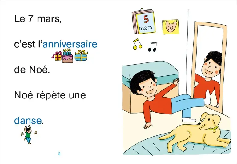Regarde je lis ! Une histoire à lire tout seul - L'anniversaire de Noé - CP Niveau 1 - Roman - 9782095029807 - page-interieure