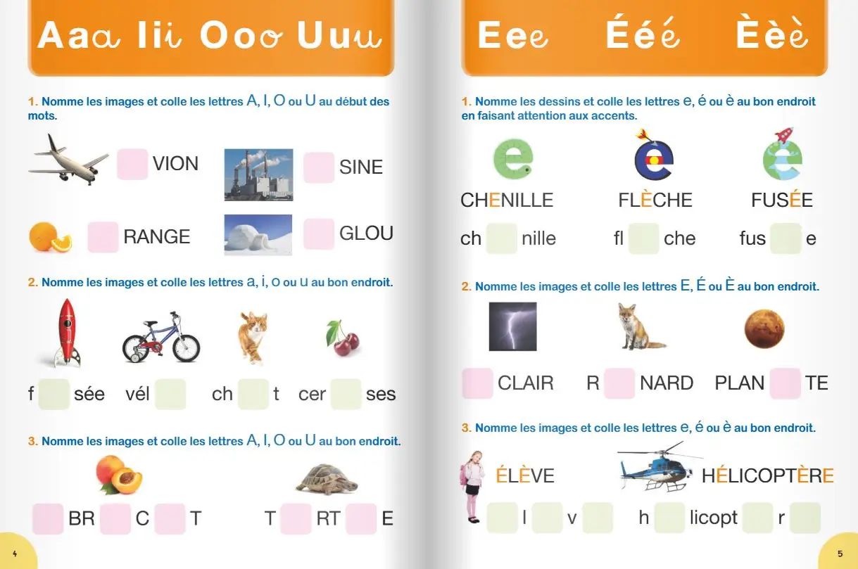 Cahier de syllabes  - Regarde, je lis ! - dès 5 ans - Cahier d'exercices - 9782095029968 - page intérieure