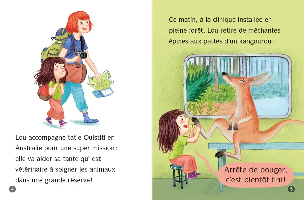Les animaux de Lou - N'aie pas peur, petit koala ! - Lune Bleue Dès 6 ans - Roman - 9782095031398 - page-interieure