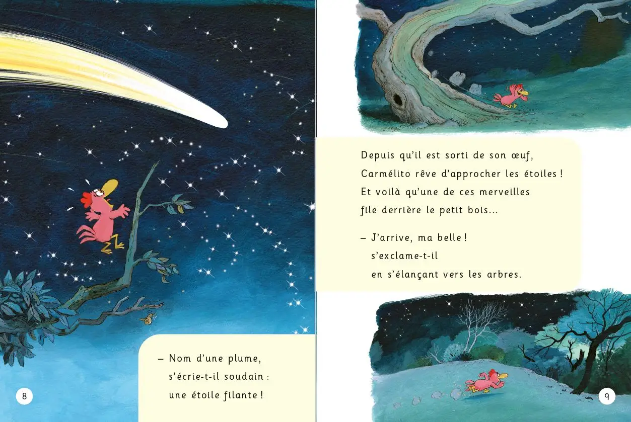 Les Petites Poules : Un poulailler dans les étoiles - Dyscool version adaptée aux DYS- Dès 6 ans - Roman - 9782095036782 - page-interieure