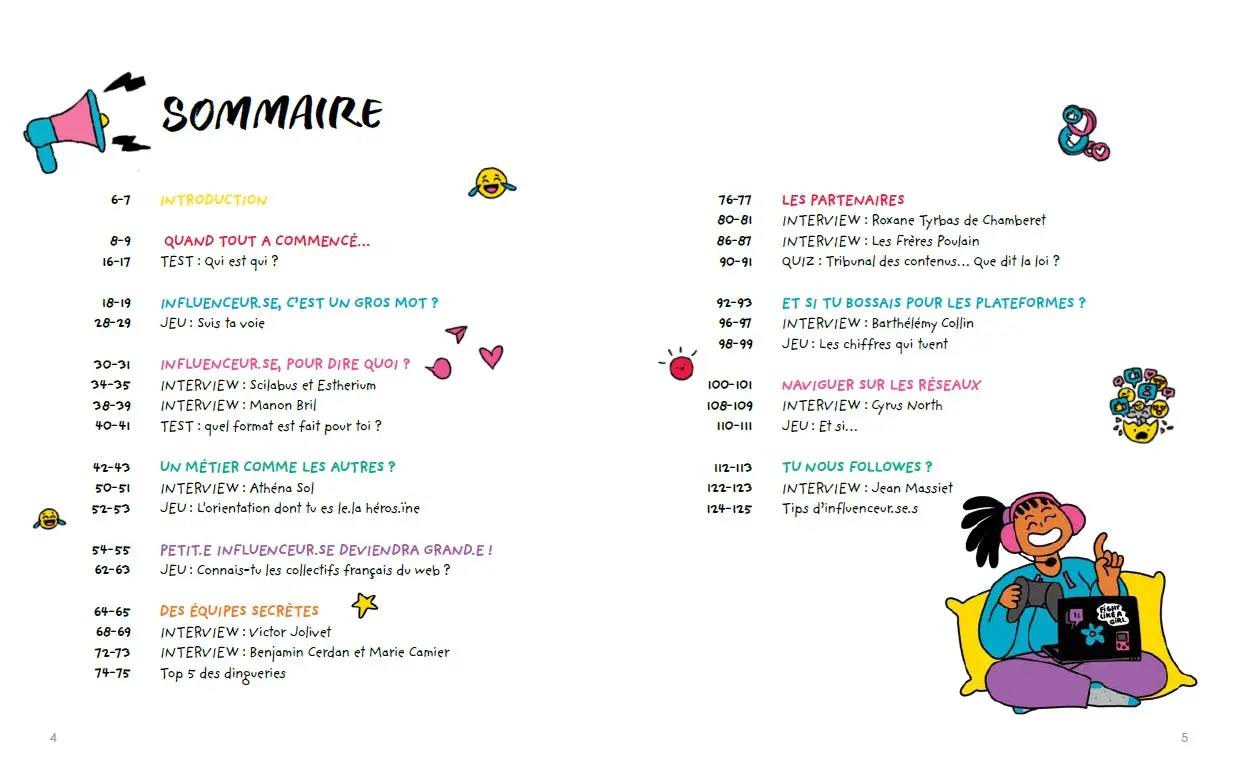C'est moi l'influenceur.se - Le guide pratique en 10 chapitres pour devenir créateur de contenus - dès 13 ans - Livre documentaire - 9782095042073 - page-interieure