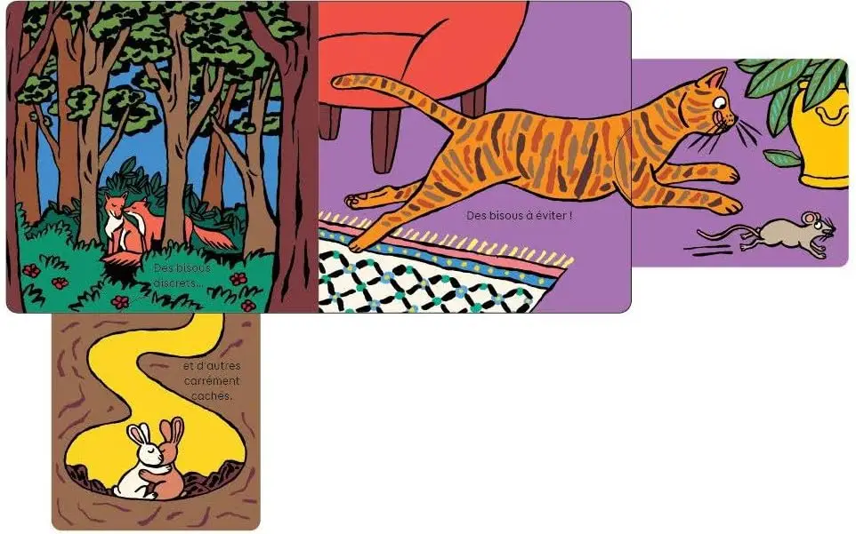 Super bisous - Un livre animé et tendre sur le thème adoré des bisous - dès 12 mois  - Livre d'éveil - 9782095042776 - page-interieure