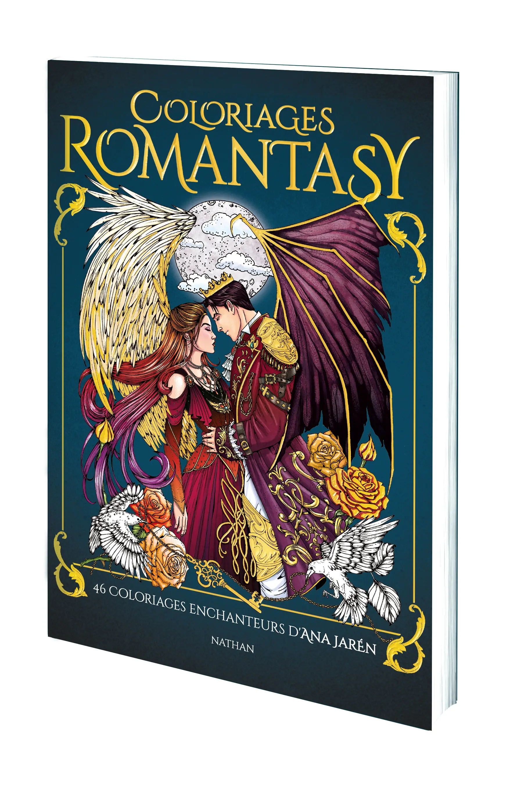 Coloriages Romantasy - Toute la magie de la romantasy en coloriant ! Livre de coloriage pour adultes - Cahier d'activités - 9782095052324 - page-interieure