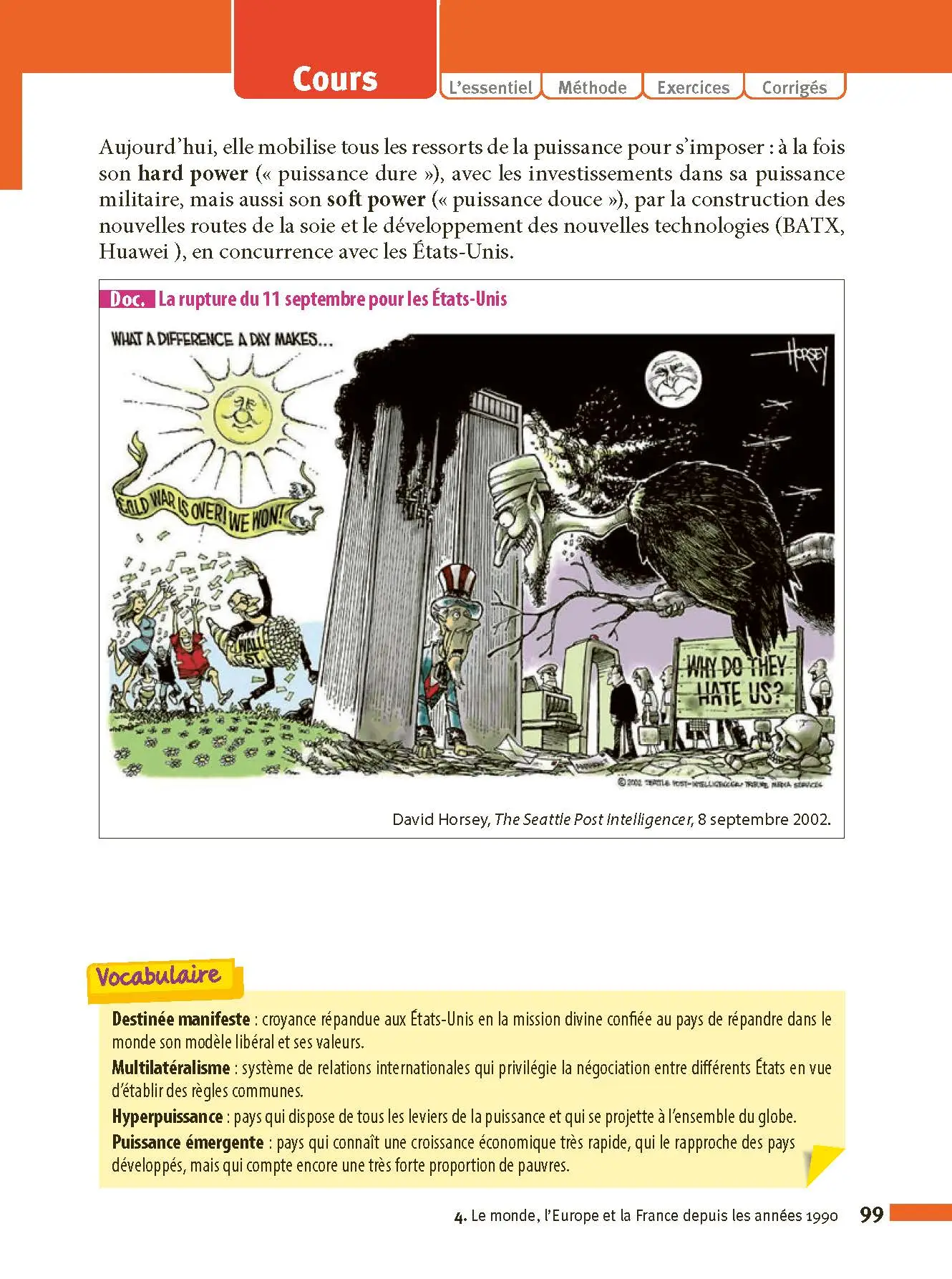 Histoire-Géographie Terminale - ABC Réussite - Bac 2027 - Enseignement commun Tle - Cours, Méthode, Exercices et Sujets corrigés - Livre de cours, méthode et exercices - 9782091571263 - page intérieure 99