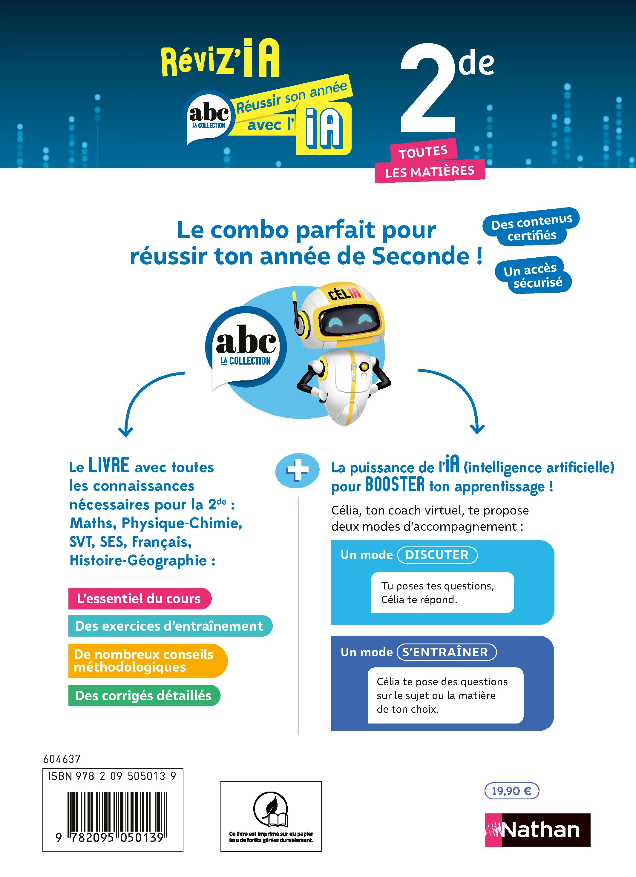 Réviz'IA 2de - Toutes les matières avec coach IA personnel - Programme seconde 2026-2027 - Cours, exercices, sujets corrigés - Tout-en-un - 9782095050139 - page intérieure plat 4