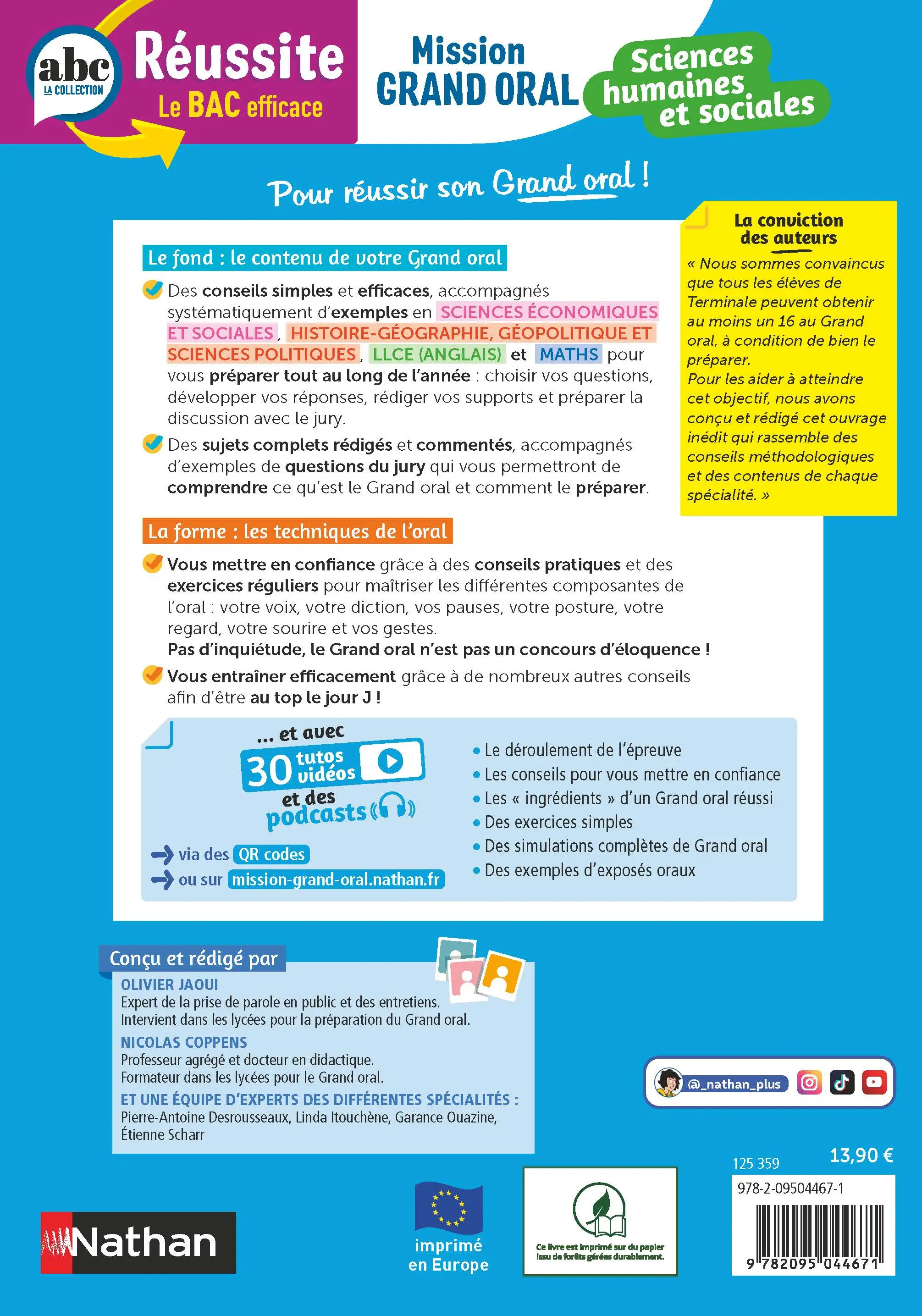 Mission Grand oral - Sciences  Humaines et Sociales - ABC Réussite - Spécialités de Terminale - SES, HGGSP, LLCER, Maths - Bac 2027 - Epreuve finale Tle Grand oral - EPUB - Livre de cours, méthode et exercices - 9782095050436 - page intérieure plat 4