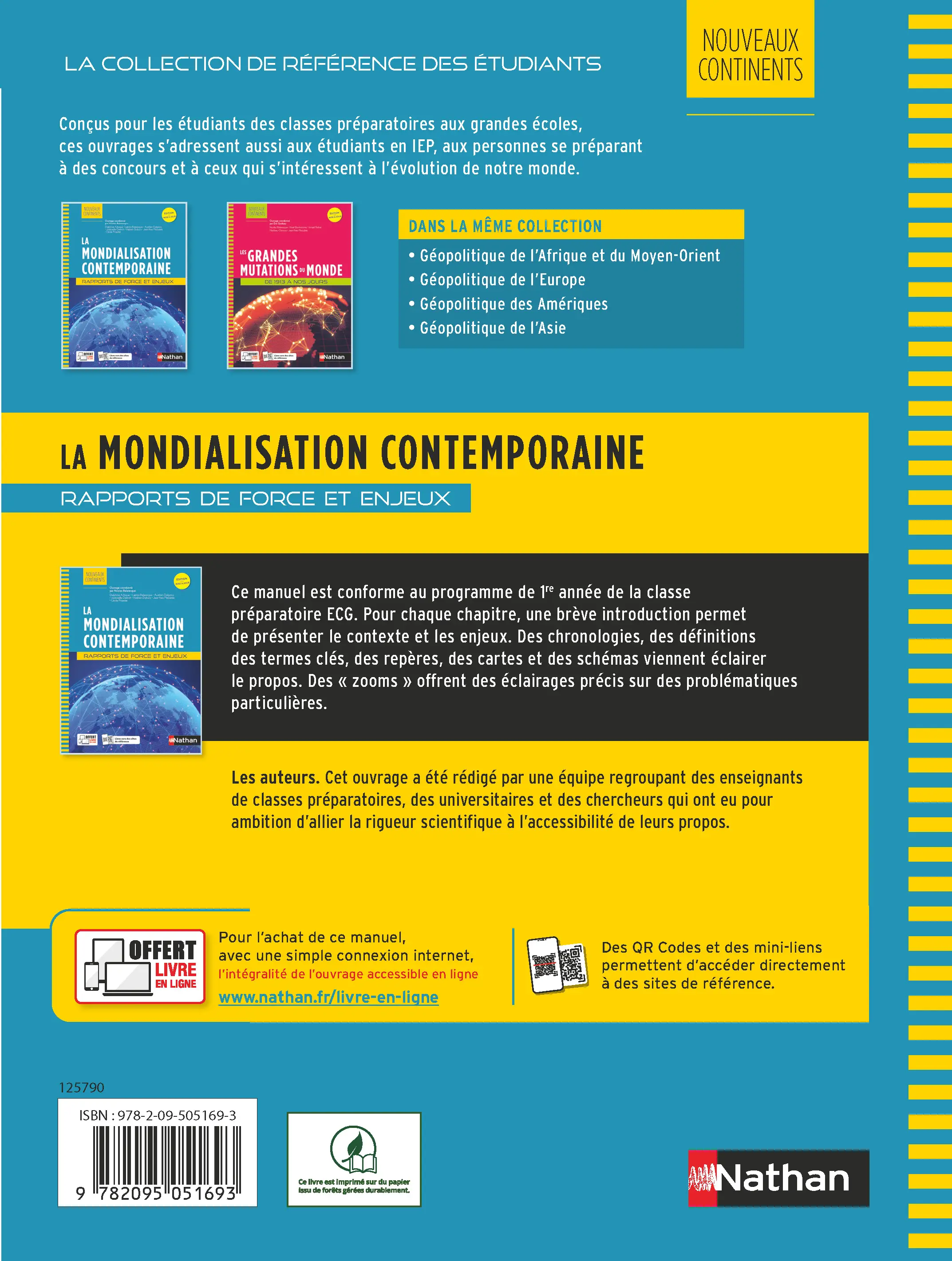 La Mondialisation Contemporaine - Rapports de force et enjeux - Prépa ECG - Nouveaux continents - Ouvrage de référence - 9782095051693 - page intérieure plat 4