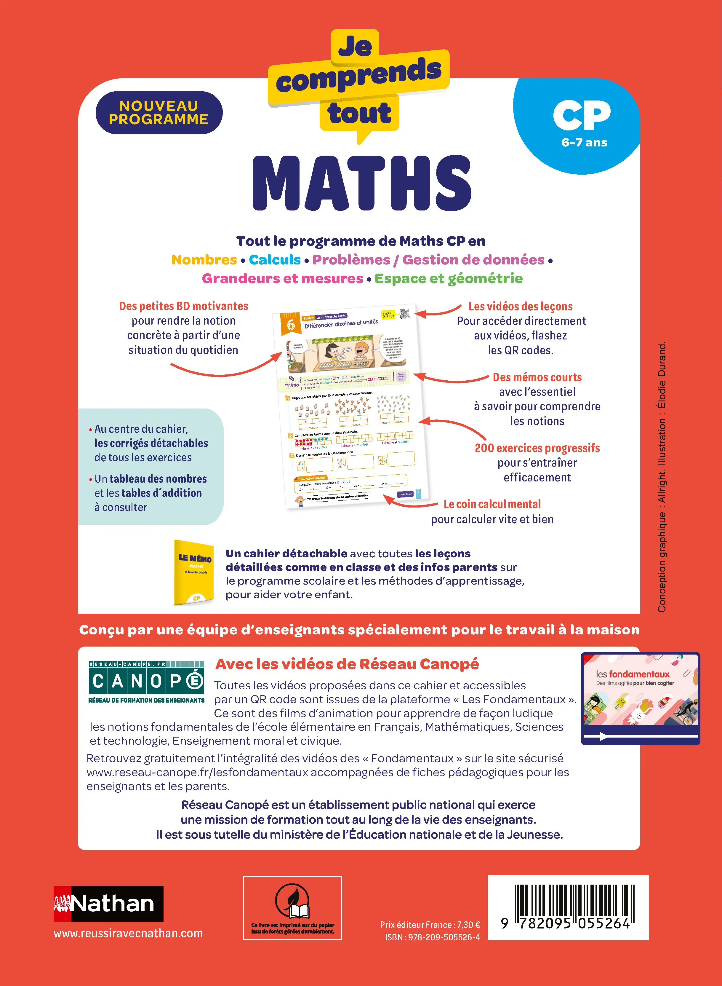 Je comprends tout - Maths CP 6-7 ans - Cahier d'exercices complet avec 200 exercices et calcul mental  - Tout-en-un - 9782095055264 - page intérieure plat 4