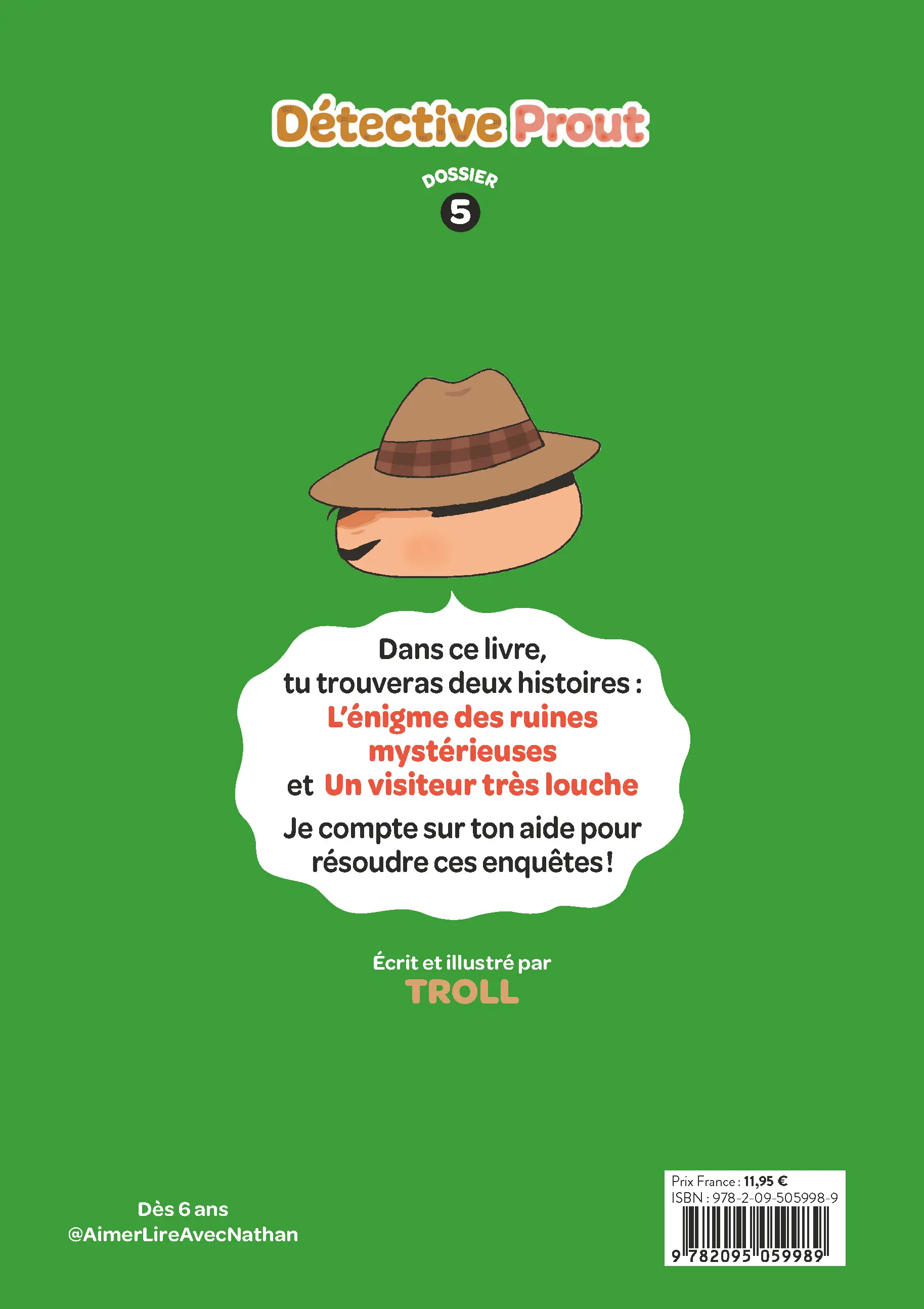 Détective Prout - Tome 5 : L'énigme des ruines mystérieuses - Dès 6 ans - Roman - 9782095059989 - page intérieure plat 4