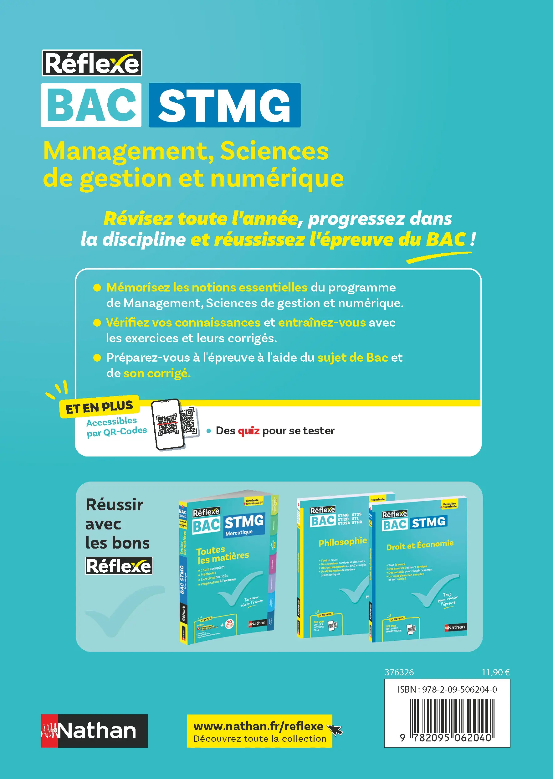 Bac STMG - Management, Sciences de Gestion et Numérique - 1re/Tle - Réflexe - Bacs 2026 et 2027 - Livre parascolaire - 9782095062040 - page intérieure plat 4