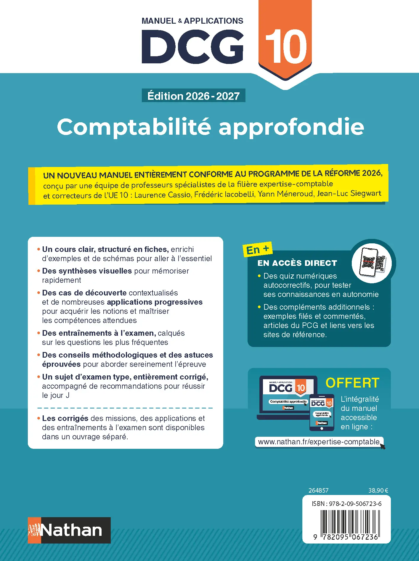 DCG 10 - Comptabilité approfondie 2026-2027 - Manuel & applications avec entraînements - Préparation examen - Epreuve 10 -  - 9782095067236 - page intérieure plat 4