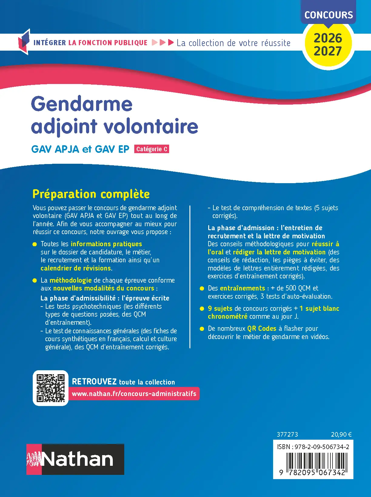 Gendarme adjoint volontaire GAV APJA et GAV EP - Tout-en-un - Intégrer la fonction publique - Concours catégorie C 2026-2027  - Tout-en-un - 9782095067342 - page intérieure plat 4