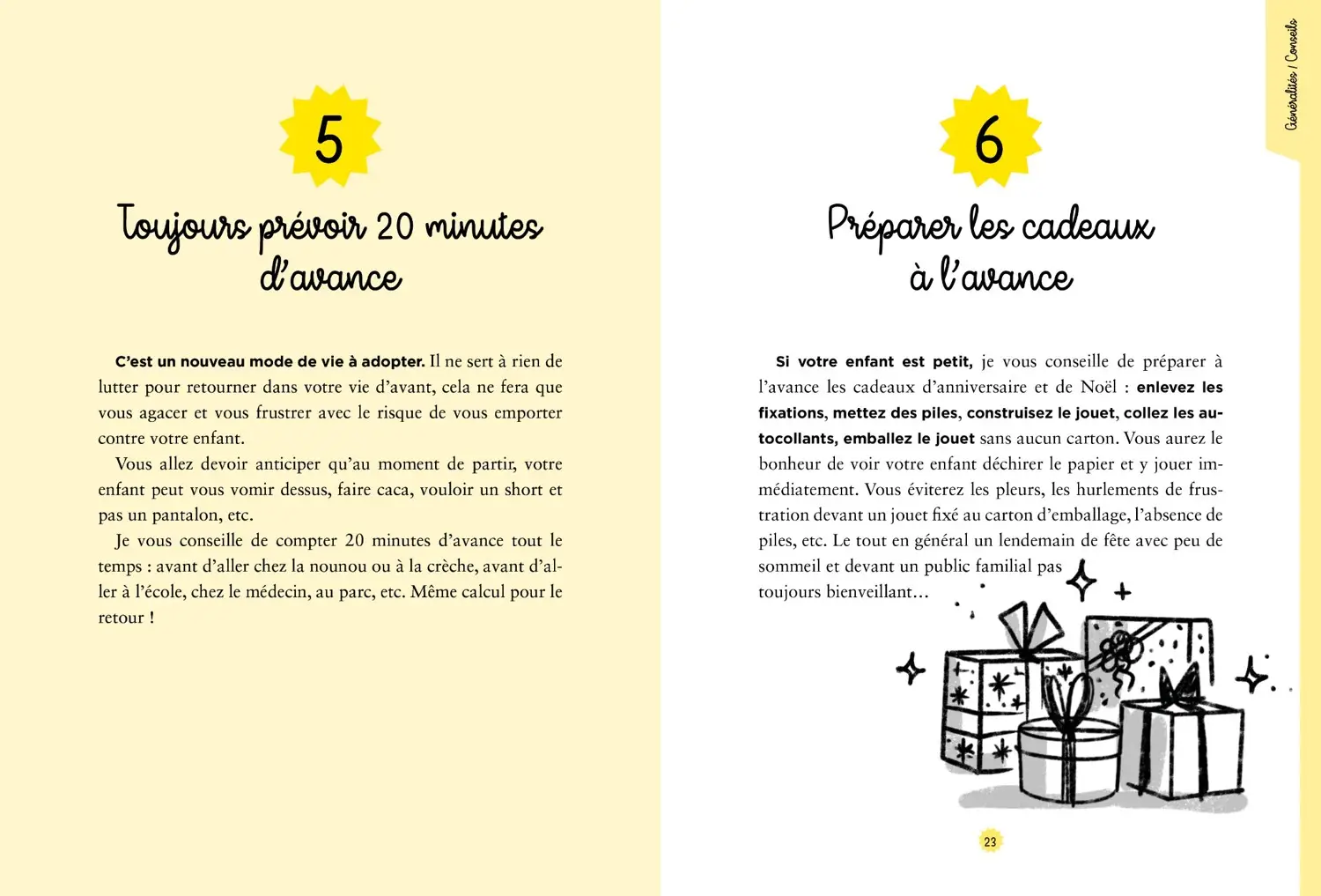 Guide pour les jeunes parents qui ne veulent pas mourir d'épuisement - 66 conseils judicieux d'une pédiatre -Dr Célia Levavasseur - Livre - 9782095001087 - page-interieure003