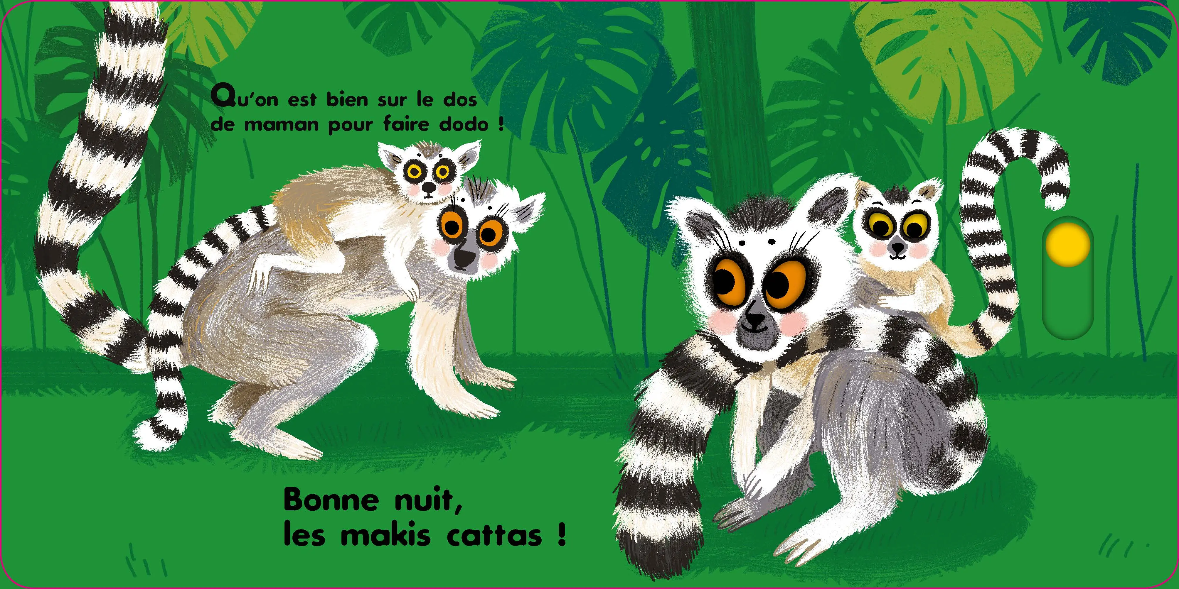 Au dodo - les amis de la jungle - Livre animé Dès 6 mois - Pour accompagner le rituel du coucher des bébés - Livre d'éveil - 9782092490181 - page-interieure1