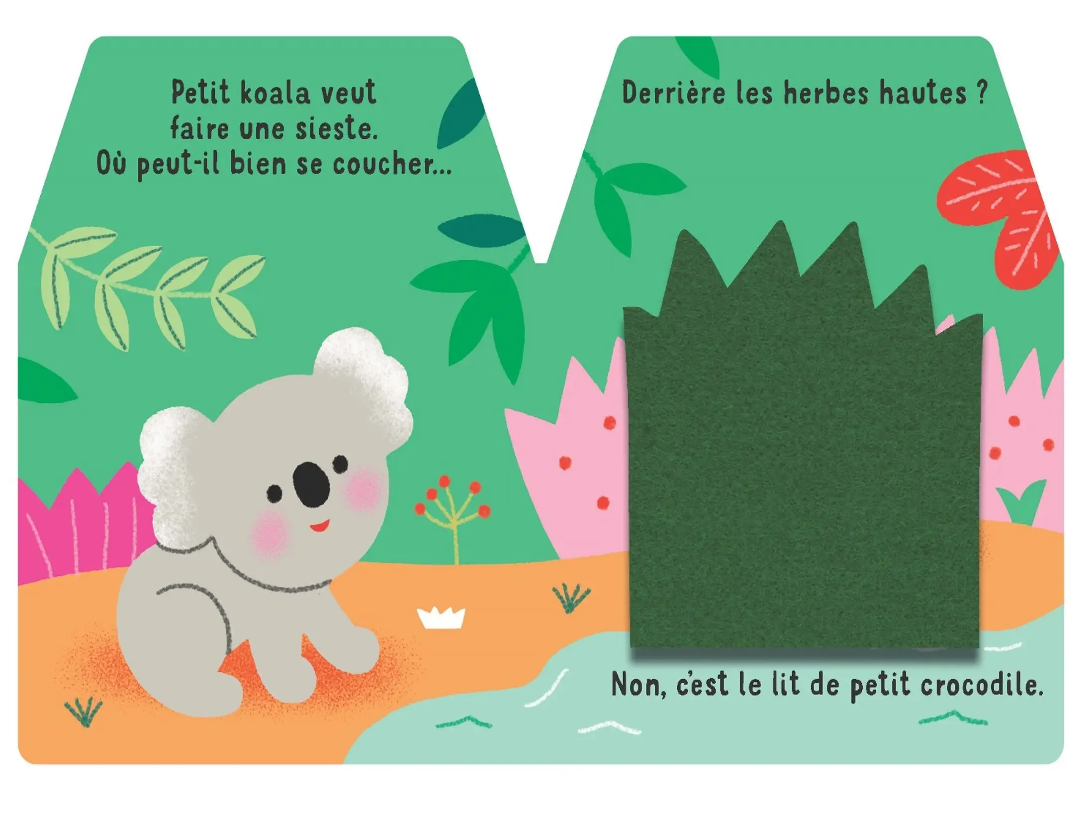 Cache-cache petit  koala  - Livre matière - éveil -  Dès 6 mois - Livre d'éveil - 9782092491614 - page intérieure1