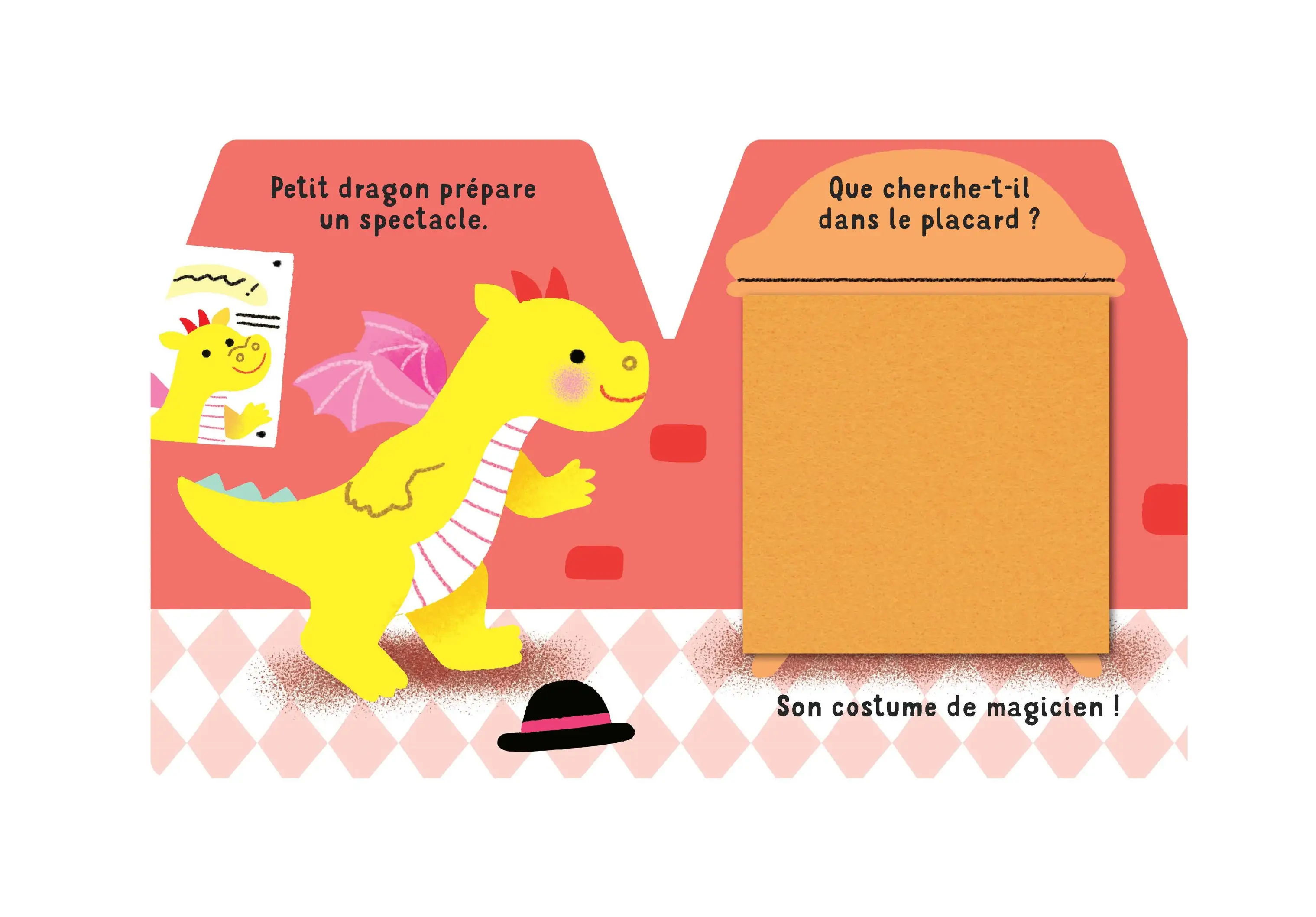 Cache-cache petit dragon - Livre matière - éveil -  Dès 6 mois - Livre d'éveil - 9782092491621 - page intérieure1