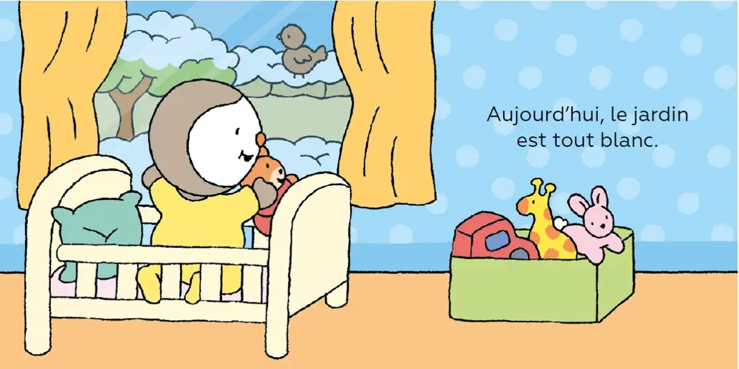Bébé T'choupi découvre la neige - Dès 6 mois - Livre d'éveil - 9782092491867 - page-interieure1