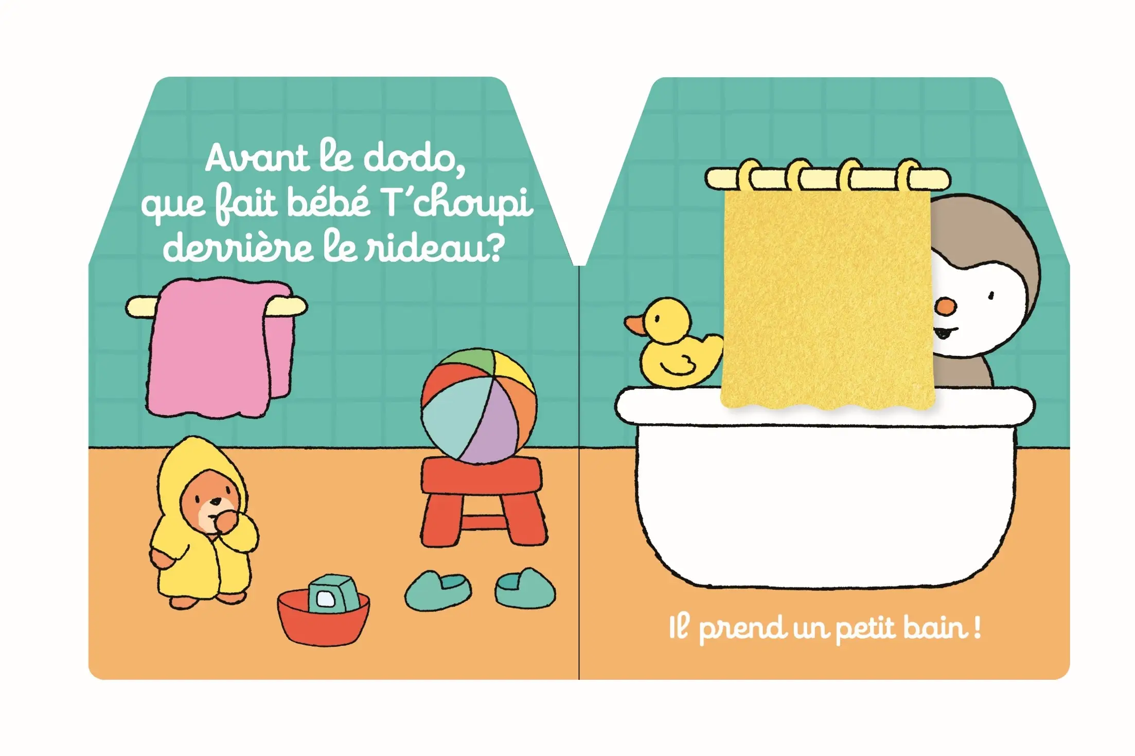 Bébé T'choupi - Bonne nuit ! - livre coucou/caché - Dès 6 mois - Livre d'éveil - 9782092492529 - page intérieure1