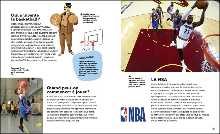 Passion basket ! - Questions/Réponses - doc dès 7 ans - Livre documentaire - 9782092492680 - page intérieure1