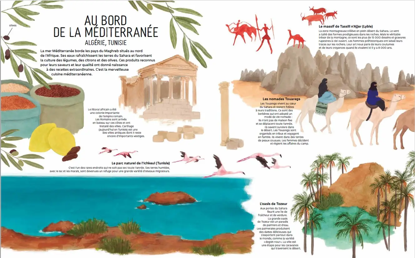 Afrique - Grand album documentaire -  Dès 7 ans - Livre documentaire - 9782092492796 - page intérieure1