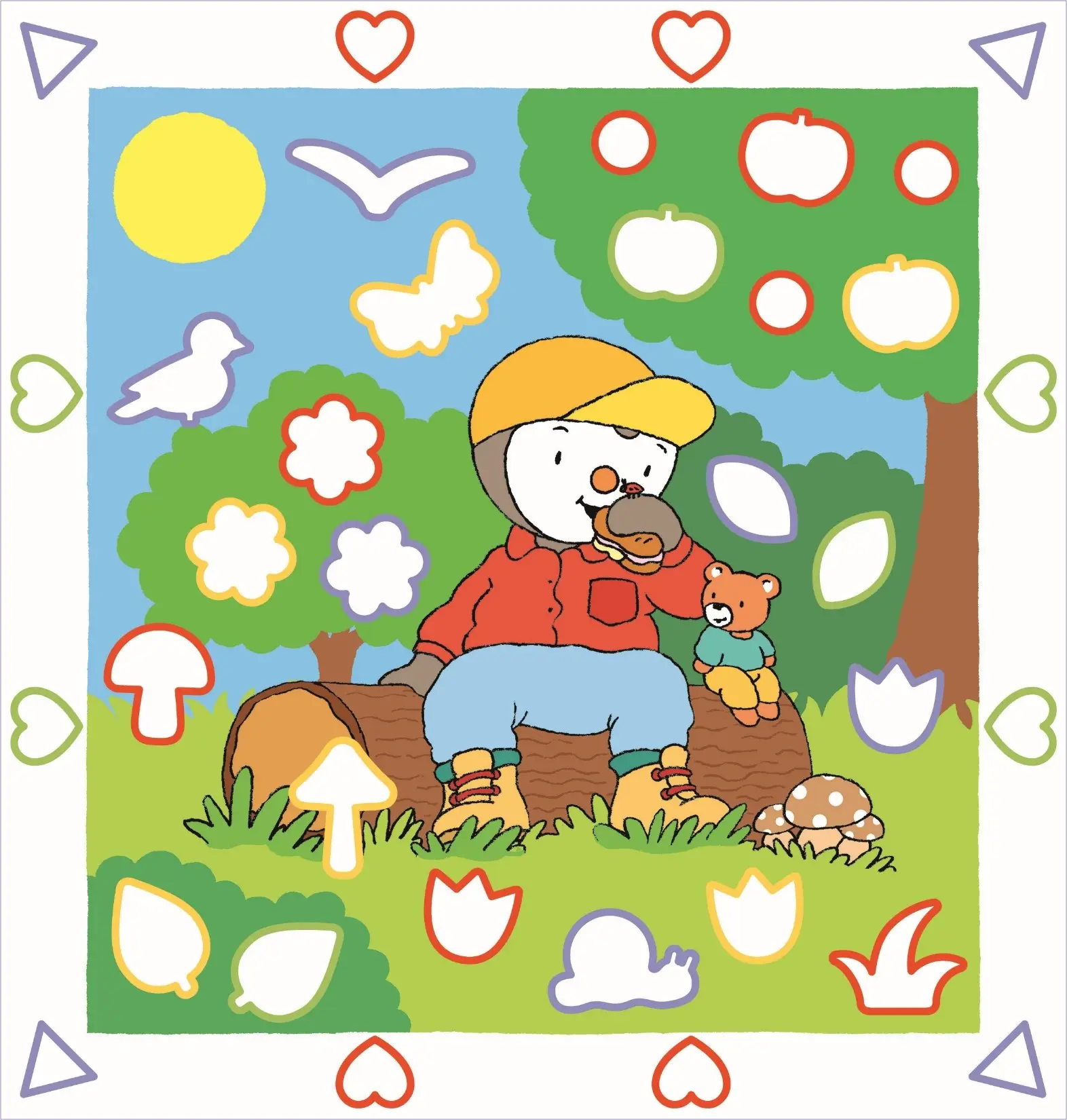 Les mercredis de T'choupi - Stickers mousse de la forêt - Dès 2 ans  - Cahier d'activités - 9782092493137 - page intérieure1