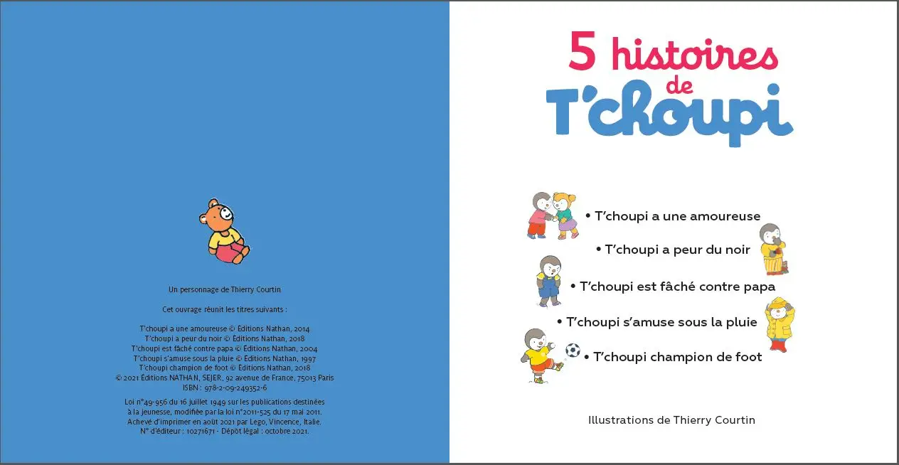 5 histoires de T'choupi - A la découverte des émotions - Dès 2 ans - Album(s) - 9782092493526 - page-interieure1
