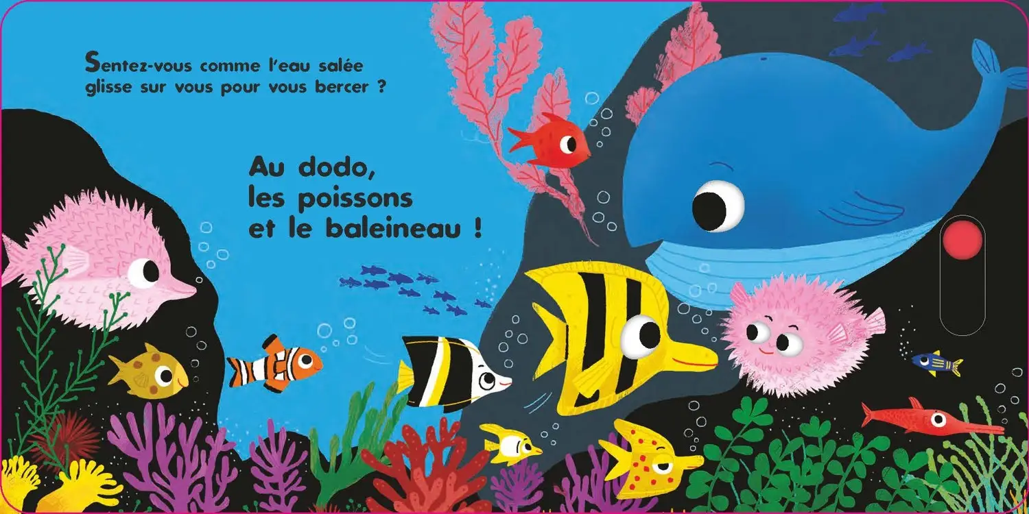 Au dodo - les amis de la mer - Livre animé Dès 6 mois - Pour accompagner le rituel du coucher des bébés - Livre d'éveil - 9782092493816 - page-interieure1