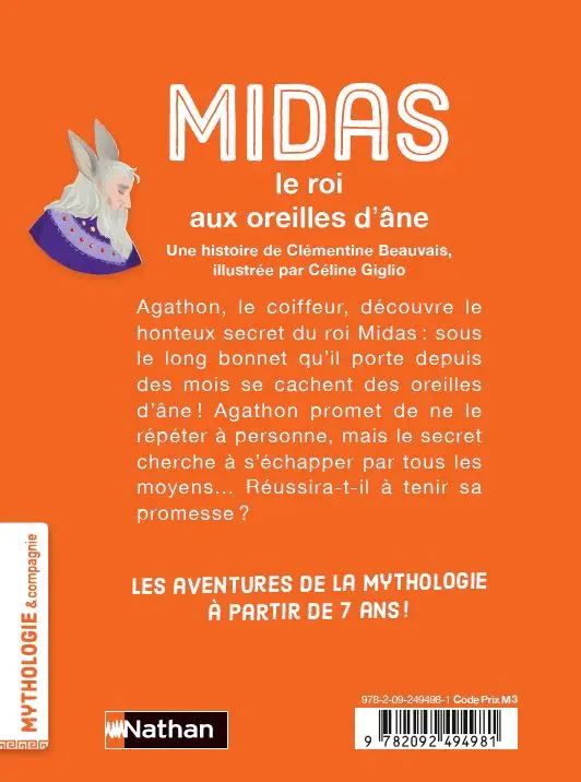 Midas, le roi aux oreilles d'âne - Mythologie & compagnie - Dès 7 ans - Roman - 9782092494981 - page-interieure1