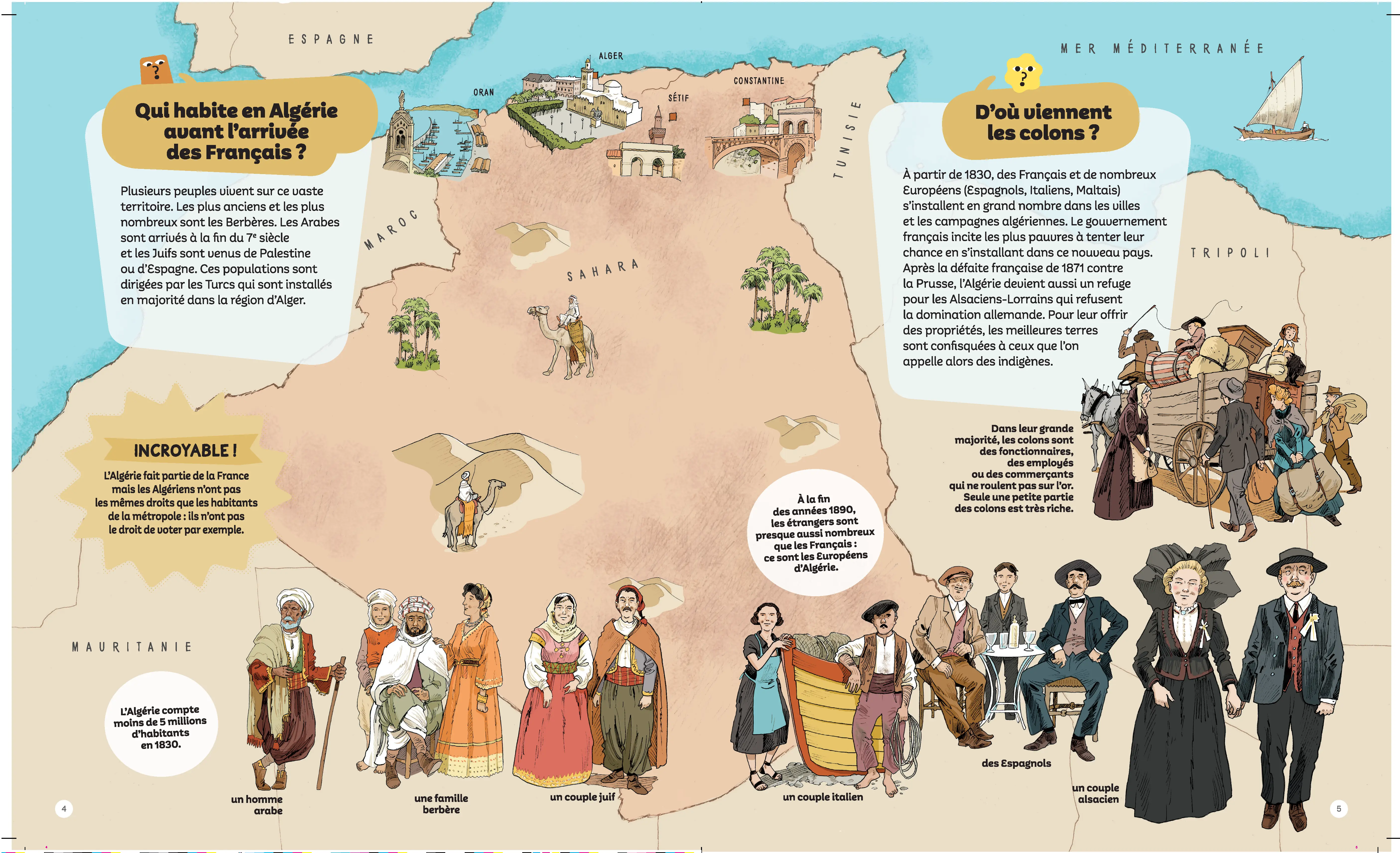 La guerre d'Algérie - Questions / Réponses - Dès 7 ans - Livre documentaire - 9782092495261 - page-intérieure1